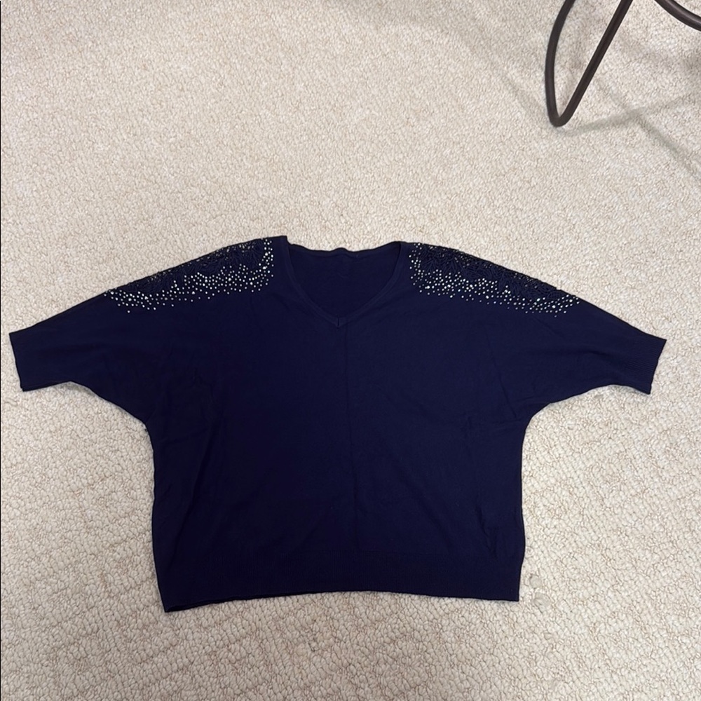 Women's Top with Embellished Shoulders